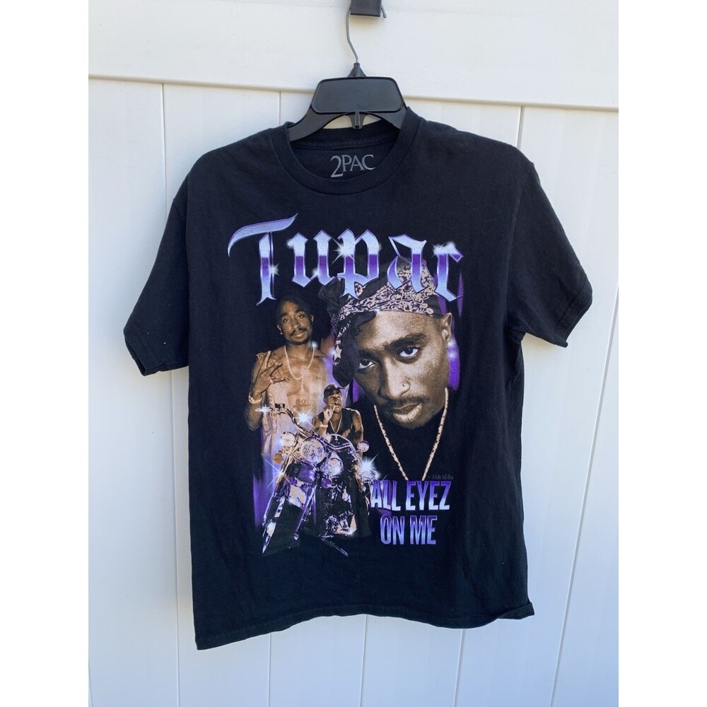 Tupac All Eyez On Me Short Sleeve Graphic T-Shirt Black Adult Medium